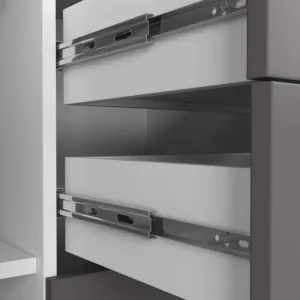 Ak furniture Komoda TORVI K 110 cm matná bílá/matná grafitově šedá