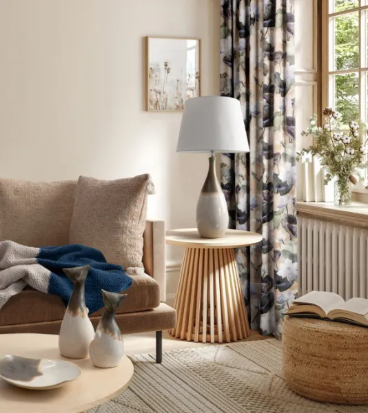 ArtFir Stolná lampa KATIA 01 | krémová 28 x 73 cm