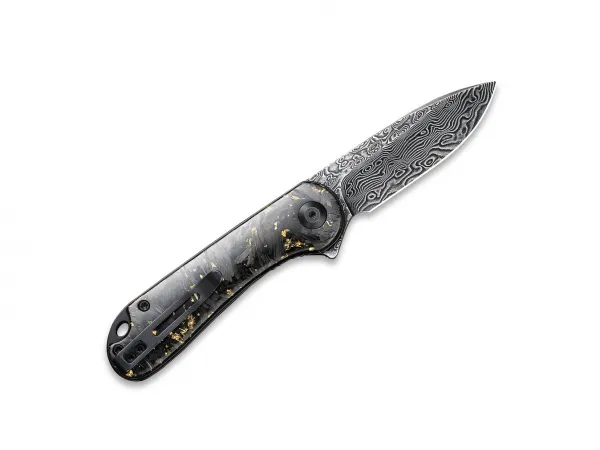 Civivi Elementum C907C-DS1 Golden Shred Carbon Fiber Damascus