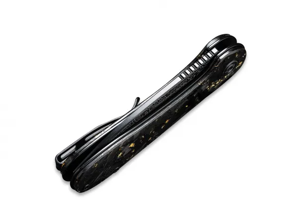 Civivi Elementum C907C-DS1 Golden Shred Carbon Fiber Damascus