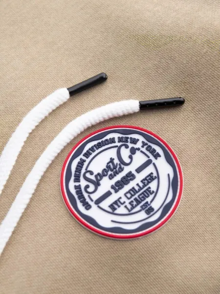 Pánska mikina s kapucňou a logom- piesková