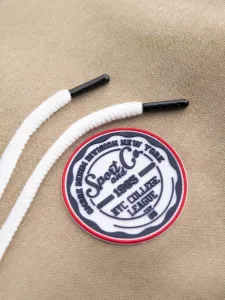 Pánska mikina s kapucňou a logom- piesková