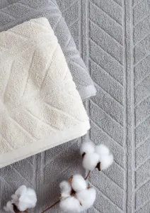 Faro Bavlnený froté uterák RELIEF 30x50 cm sivý