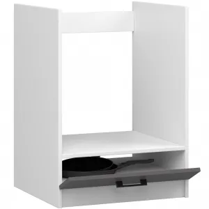 Ak furniture Kuchyňská skříňka pod troubu OLIVIE 60x82 cm matná bílá/matná grafitově šedá