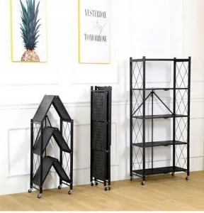 TP Living Skladací regál AZIONE 72x127 cm čierny