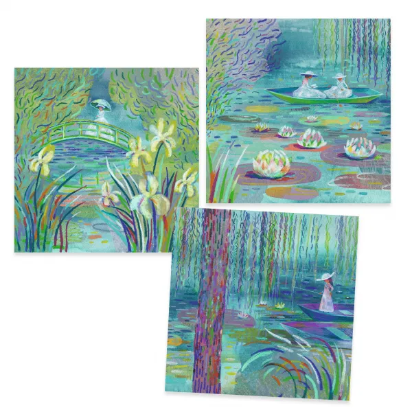 Kreatívna hra - Claude Monet - Triptych s leknami