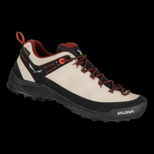 Dámska nízka turistická celokožená obuv SALEWA Wildfire Leather GTX W black fluo coral