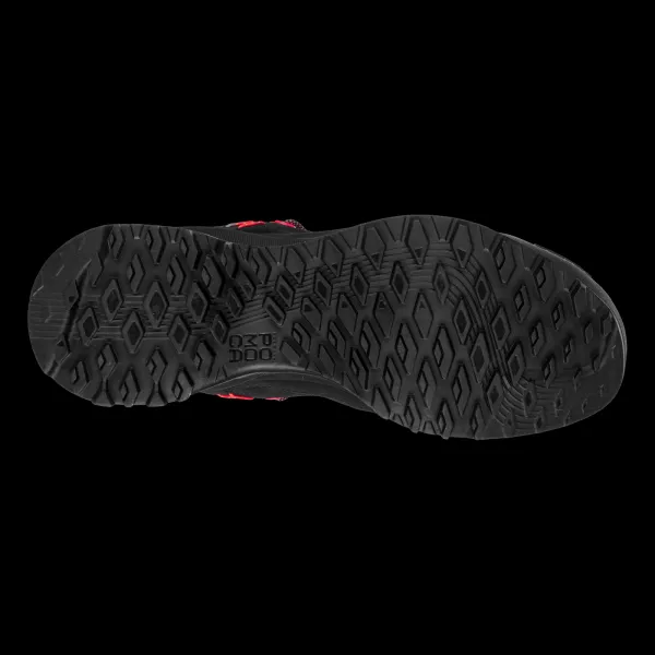 Dámska nízka turistická celokožená obuv SALEWA Wildfire Leather GTX W black fluo coral