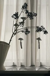 Sada sviatočných dekorácií ferm LIVING Mushroom Ornaments 4-pak