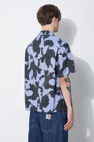 Bavlnená košeľa Neil Barrett Boxy Bold Flowers Print Short Sleeve Shirt