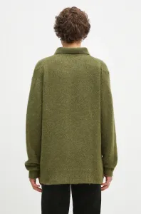 Vlnený sveter Norse Projects Rasmus Relaxed Brushed Polo