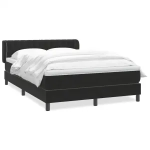 vidaXL Posteľný rám boxspring s matracom čierny 160x210 cm zamat