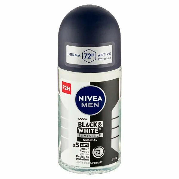 NIVEA Guličkový antiperspirant pre mužov Black&White Original