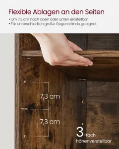 SONGMICS Botník Vasagle Endersen 78,5 cm hnědý/černý