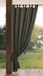 Hotový záhradný záves GARDEN grafitový - na priechodkách