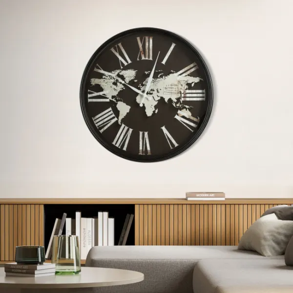 ArtFir Nástenné hodiny 62 | čierna 60 cm