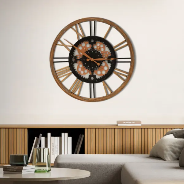 ArtFir Nástenné hodiny 63 | čierna 50 cm