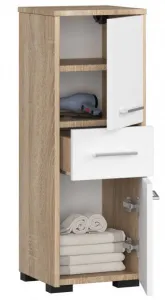 Ak furniture Kúpeľňová skrinka Fin sonoma/biela