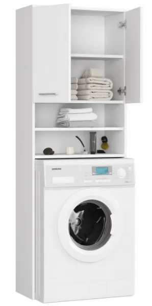 Ak furniture Kúpeľňová skrinka nad práčku Fin biela