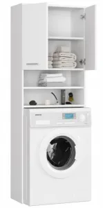 Ak furniture Kúpeľňová skrinka nad práčku Fin biela