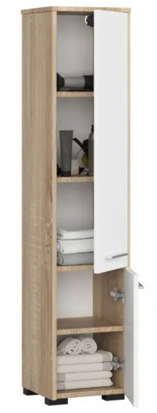 Ak furniture Kúpeľňová skrinka Fin I 30 cm sonoma/biela