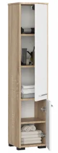 Ak furniture Kúpeľňová skrinka Fin I 30 cm sonoma/biela