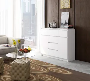 Ak furniture Komoda 120 cm K017 biela