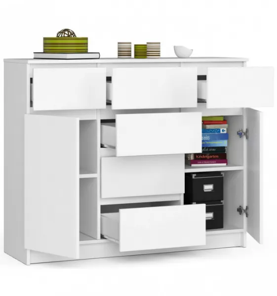 Ak furniture Komoda 120 cm K017 biela