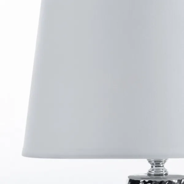 ArtFir Stolná lampa REINA 01 | biela/strieborná 27 x 31 cm