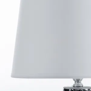 ArtFir Stolná lampa REINA 01 | biela/strieborná 27 x 31 cm