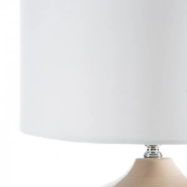 ArtFir Stolná lampa KAYA 01 | biela/krémová 30 x 32 cm