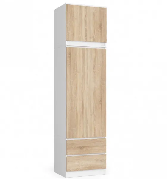 Ak furniture Nadstavec na skriňu Star 60 cm dub sonoma/biela matná