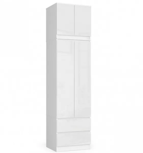 Ak furniture Nadstavec na skrinku Star 60 cm biely lesk
