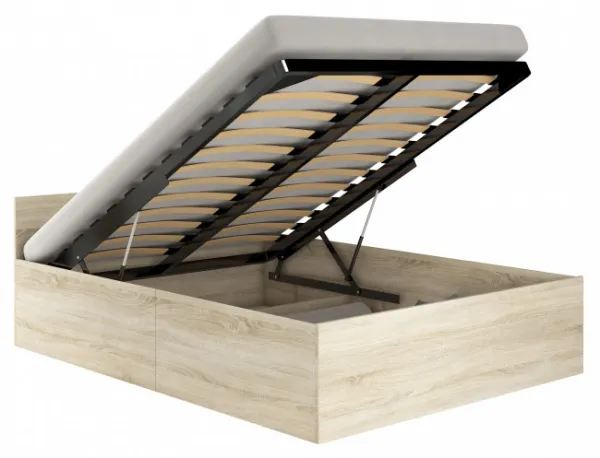 Ak furniture Posteľ CLP 100x200 cm s roštom dub sonoma