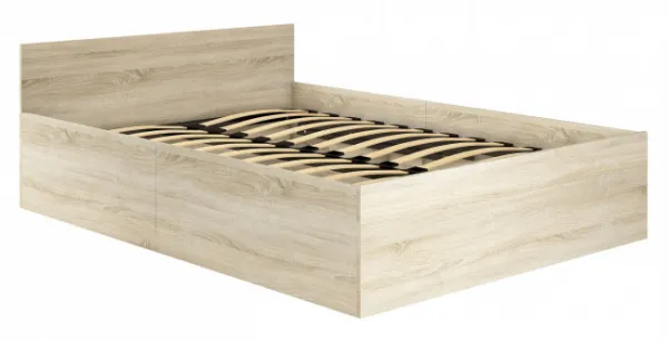Ak furniture Posteľ CLP 100x200 cm s roštom dub sonoma