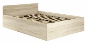 Ak furniture Posteľ CLP 100x200 cm s roštom dub sonoma