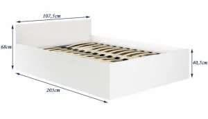 Ak furniture Posteľ CLP 100x200 cm s roštom dub sonoma