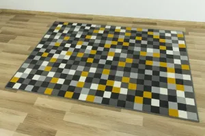 Koberec Luna 503629/89915 štvorce žltý