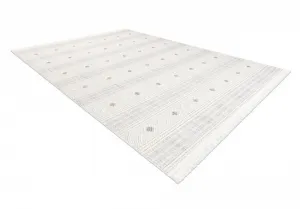 Šnúrkový koberec NANO FH69A Romby bielo - sivý