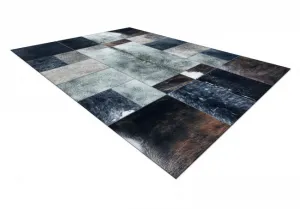 Koberec PATCHWORK 21719 čierny- imitácia kože krava