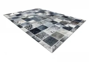 Koberec PATCHWORK 21716 sivý - imitácia kože krava