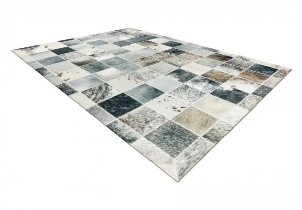 Koberec PATCHWORK 21716 béžový - imitácia kože krava
