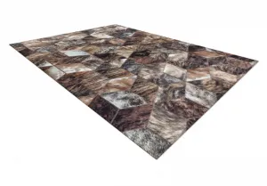 Koberec PATCHWORK 21715 hnedý - imitácia kože krava