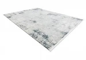 Koberec DUKE 51558 krémový/ modrý, geometrický / vintage / strapce