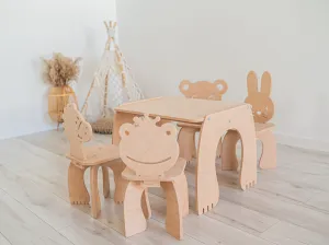 Woodisio Stôl ANIMAL Farba: Prírodné drevo