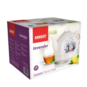 Rýchlovarná kanvica keramická LAVENDER 1,0 l