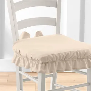 Jednofarebný poťah na stoličku z plátna bachette