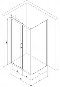 MEXEN/S - APIA sprchovací kút 90x70, transparent, chróm 840-090-070-01-00