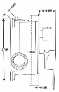 MEXEN/S - Uno DR72 sprchová zostava podomietková, chróm 71435DR72-00