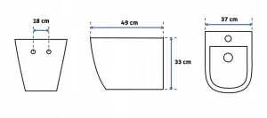 PRIM predstenový inštalačný systém bez tlačidla + WC REA Carlo Flat Mini Rimlesss + SEDADLO PRIM_20/0026 X CF1